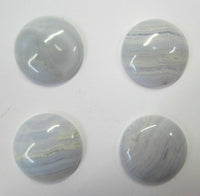 12mm Natural Blue Lace Agate Calibrated Round Cabochon Cab Gemstones Gems