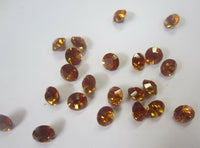 10pcs 6mm Faceted AB Citrine Glass Rhinestones Foiled Pointed Back High Quality