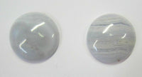 18mm Natural Blue Lace Agate Calibrated Round Cabochon Cab Gemstones Gems