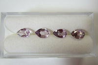 6pcs Natural Amethyst Pear Faceted Gems 4x6mm 5x7mm 6x8mm Gemstones Jewelry