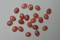2pcs 5x7mm Natural Rhodochrosite Calibrated Ova Cabochon Cab Gems Gemstones