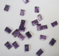 Lot of 2 Amethyst Rectangle Cabochon High Quality 3x5mm 4x6mm 5x7mm 6x8mm 7x9mm