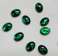 10pcs 4x6mm Natural Paua Shell Green Calibrated Oval Cabochon Gemstones Jewelry