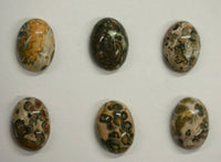 10pcs 10x14mm Leopardskin Jasper Calibrated Oval Cabochon Gemstones Jewelry