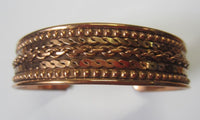 17mm Copper Non Magnetic Bangle Cuff Bracelet Men Women Jewelry