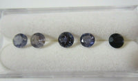 4pcs 5mm Natural Purple Iolite Round Faceted Gemstones Gems Jewelry FREE Gem Jar
