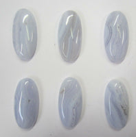 12x25mm 25x12mm Natural Blue Lace Agate Long Oval Cabochon High Quality Gemstone