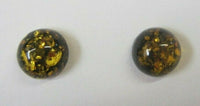 2pcs 6mm Natural Green Amber Round Cabochon High Quality Gemstones Jewelry