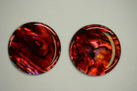 18mm Natural Paua Shell Red Calibrated Round Cabochon Gemstones Gems Jewelry