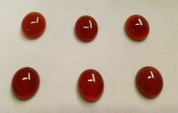 4pcs 10x12mm Natural Carnelian Calibrated Oval Cabochon Cab Gemstones Jewelry