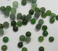 6pcs 4mm Round Natural British Columbia BC Nephrite Jade Cabochon Gemstones Cab