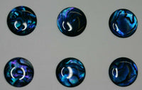 4pcs 8mm Natural Paua Shell Blue Calibrated Round Cabochon Gemstones Jewelry