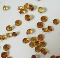 5pcs 3mm Natural Citrine Round Faceted Gemstones Gems Jewelry FREE Gem Jar