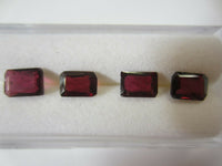 5pcs Natural Red Garnet Octagon Faceted Gemstones 4x6mm 5x7mm 6x8mm Jewelry Gems