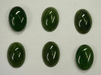 4pcs 8x10mm Natural British Columbia BC Nephrite Jade Cabochon Gemstones Cab