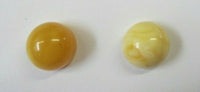 2pcs 8mm Natural Round Butterscotch Amber Cabochon High Quality Gemstones RARE