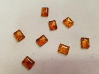 2pcs Natural Calibrated Rectangle Amber Cabochon Gemstones 5x7mm 7x5mm Jewelry