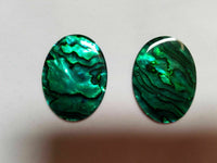 6pcs 15x20mm Natural Paua Shell Green Calibrated Oval Cabochon Gemstones Jewelry