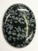 Natural Snowflake Obsidian Oval Cabochon High Quality 15x20 18x25 22x30 30x40 Gemstones