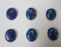 12pcs 10x14mm 14x10mm Azurite Malachite Oval Synthetic Cabochon Gemstones Resin