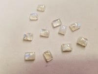 Rainbow Moonstone Rectangle flat back Cabochon High Quality 6x8 7x9 9x11 10x12