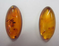 Natural Amber Long Oval Cabochon High Quality Gemstones 10x20mm Jewelry Making