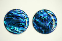 4pcs 10mm Natural Paua Shell Blue Calibrated Round Cabochon Gemstones Jewelry