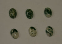 4pcs 10x12mm Natural Tree Agate Calibrated Oval Cabochon Gemstones Cab Jewelry
