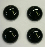 4pcs 16mm Natural Black Onyx Calibrated Round Cabochon Gemstones Gems Jewelry