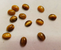 Lot of 10 Tiger Eye Oval flat back Cabochon High Quality 3x5 up to 10x14 sizes
