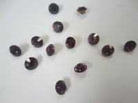 10pcs 6mm Faceted AB Amethyst Glass Rhinestones Foiled Pointed Back