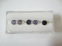 4pcs 5mm Natural Purple Iolite Round Faceted Gemstones Gems Jewelry FREE Gem Jar