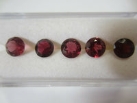 6pcs Natural Red Garnet Round Faceted Gemstones 3mm 4mm 5mm 6mm Gems Jewelry