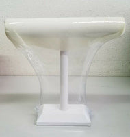 12"H T-bar Necklace Bracelet Display White Leatherette