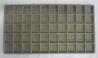 1pc Grey Flocked Compartment Display Slots Inserts for Jewelry Cases and Trays