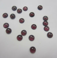 2pcs Natural Garnet Round Cabochon High Quality Gemstones 8mm USA Seller
