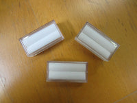 10pcs Acrylic Rectangle Gem Jars Box Gemstones White Foam 1" x 2" Gems Coins