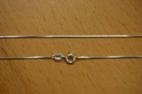 1.1mm Solid Sterling Silver Box Chain Made in Italy 16" 18" 20" 22" 24" 30"