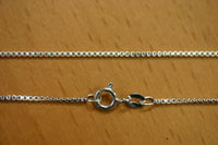 1.3mm Solid .925 Sterling Silver Box Chain Made in Italy 16" 18" 20" 22" 24" 30"