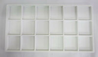 1pc White Flocked Compartment Display Slots Inserts for Jewelry Cases and Trays