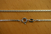 1.5mm Solid .925 Sterling Silver Box Chain Made in Italy 16" 18" 20" 22" 24" 30"