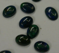 4pcs Natural Azurite Malachite Calibrated Oval Cabochon 4x6 5x7 6x8 7x9 Gemstone