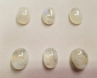 4pcs Natural Rainbow Moonstone Oval Cabochon High Quality Gemstones 5x7mm 7x5mm