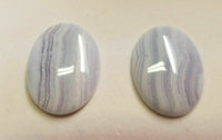 13x18mm Natural Blue Lace Agate Calibrated Oval Cabochon Cab Gemstones Gems