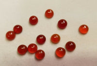 10pcs Carnelian Calibrated Round Cabochon 3mm 4mm 5mm 6mm 7mm 8mm Gemstones Cabs