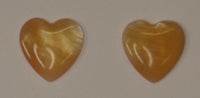 2pcs Pink Mussel Shell Calibrated Heart Cabochon High Quality 8mm 10mm