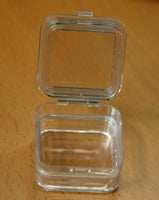 100pcs Hinged Membrane Acrylic Elastic Box 2" x 2" for Gemstones, Coins, Fragile