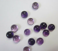 2pcs African Amethyst Round Cabochon High Quality Gemstones 4mm 7mm FREE SHIP!!!