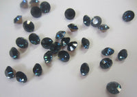 10pcs 6mm Faceted AB Sapphire Glass Rhinestones Foiled Pointed Back High Quality