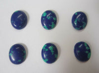 10pcs 7x9mm 9x7mm Azurite Malachite Oval Synthetic Cabochon Gemstones Resin